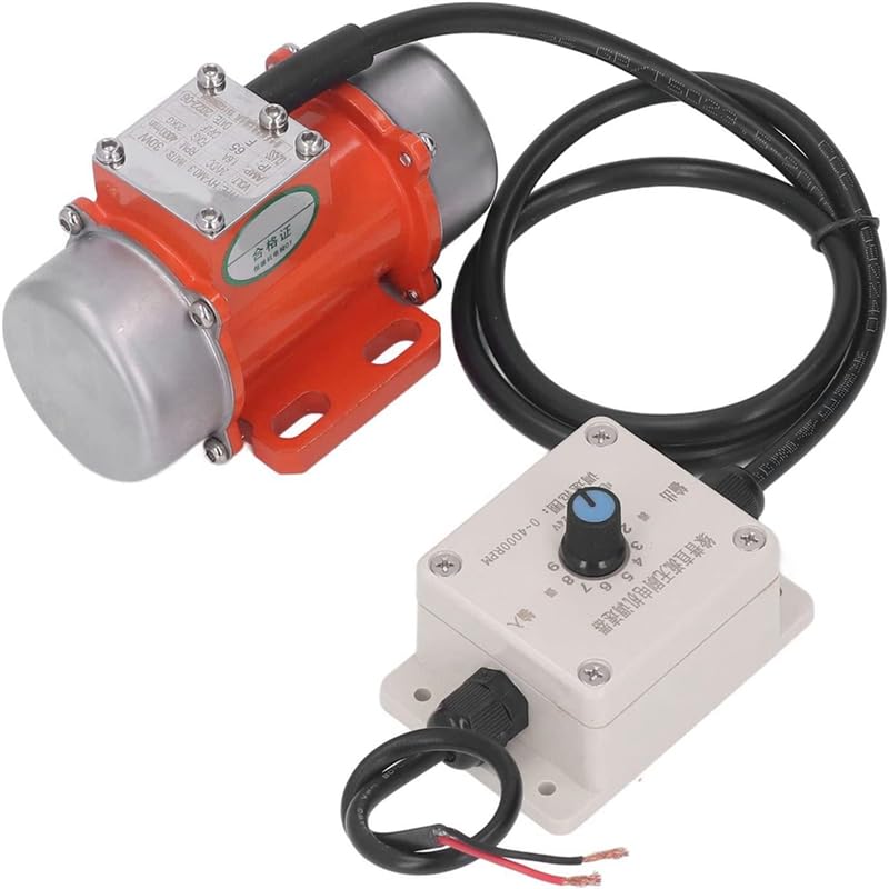 Wiring Connecting Terminals - 30W Concrete Vibrator, 4000RPM Electric Vibrating Motor with Speed Controller & Adjustable Exciting Force DC 12V - (Style: A)