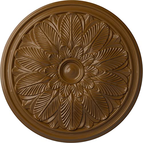 Image of Ekena Millwork CM22BOSTF 22 5 /8 OD x 1 3 /4 P Bordeaux Ceiling Medallion (fits Canopies up to 3 1 /4), Hand-Painted, Smokey Topaz