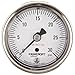 Ashcroft Duralife Type 1009SW Stainless Steel Case Dry Filled Pressure Gauge, Clean for Gaseous Oxygen Service, Stainless Steel Tube and Socket, 2-1/2" Dial Size, 1/4" NPT Lower Back Connection, 0/30 psi Pressure Range