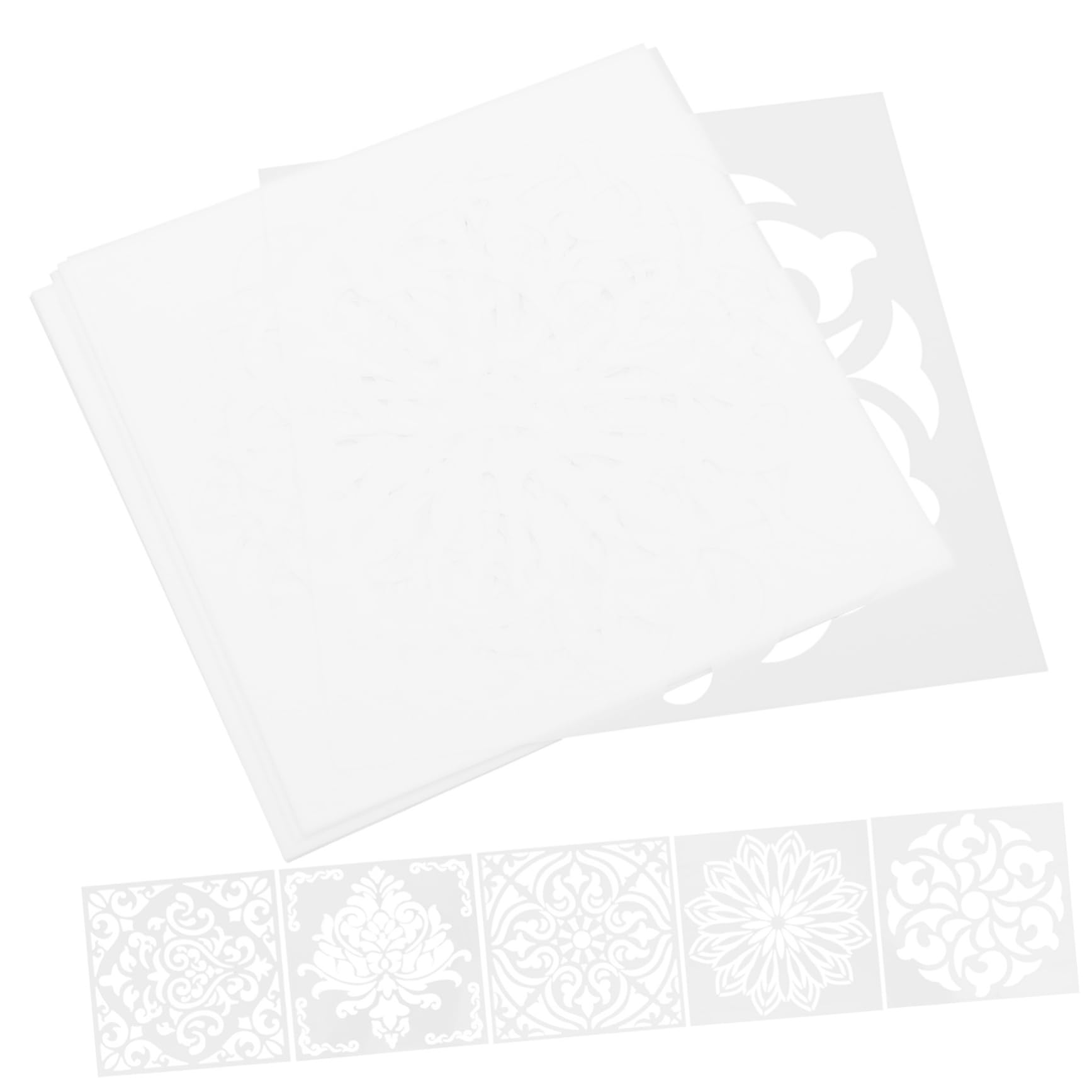Operitacx 48pezzi Stencil per Pittura Mandala Modelli per Decorazioni Accessori per Arte Murale e Scrapbooking Template Riutilizzabili Pet per Creazioni Facili e Festive