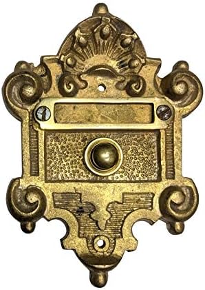 Adonai Hardware "Nephishesim" - Empuje decorativo de latón para campana, pulido sin lacar