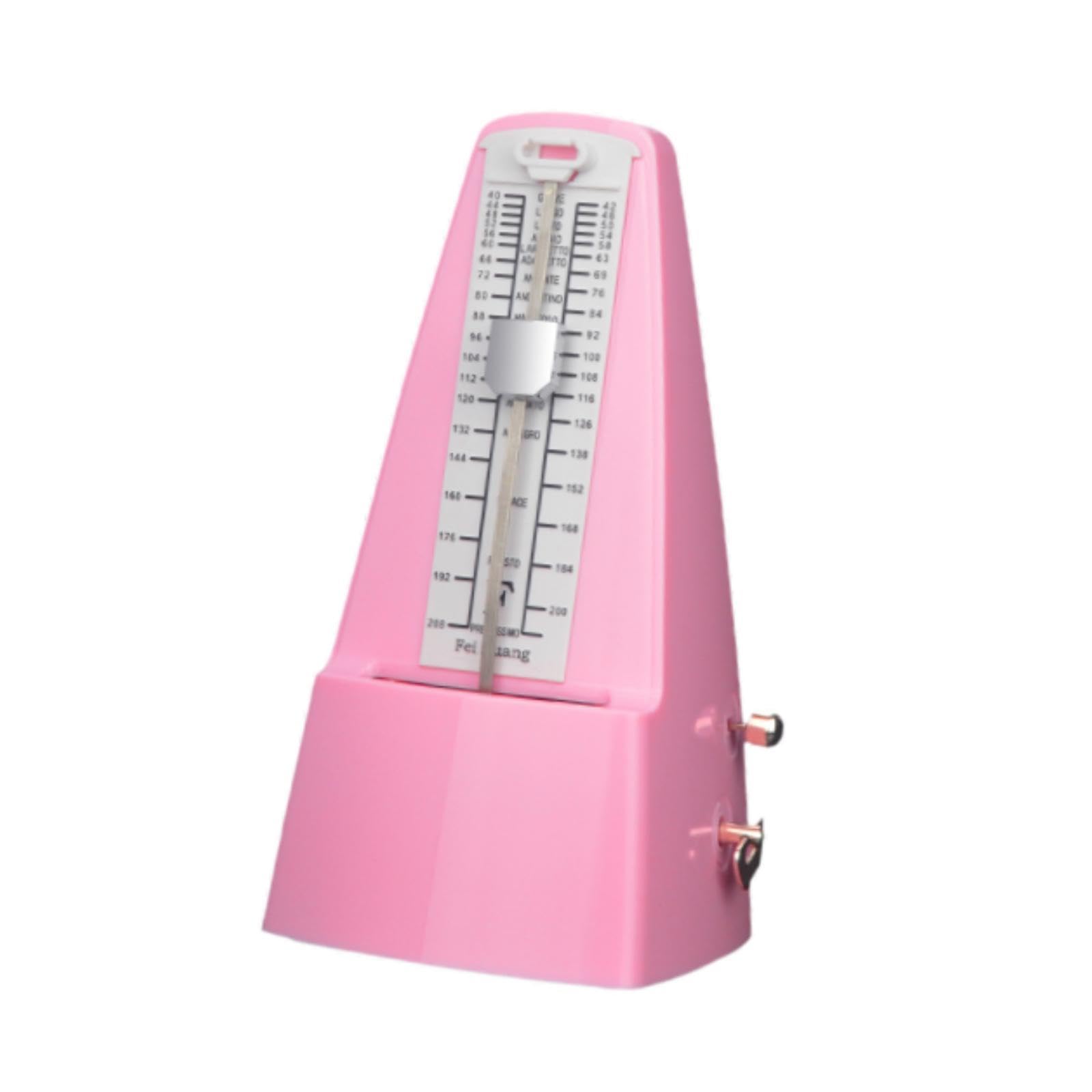 Métronome Mécanique Professionnel de Haute Précision En Métal, Facile à Lire, avec Un Tempo et Un Rythme Puissants pour Violon, Batterie et Ukulélé, Rose
