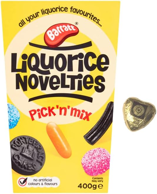 Barratt Liquorice Novelties Gift Box 400g, Includes an Obika Milk