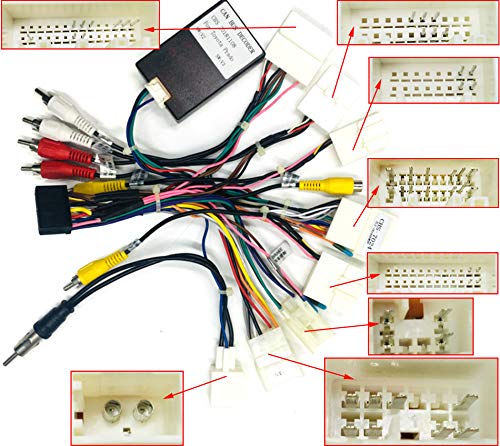 Idoing Automotive Car Stereo for Audio CD/DVD Harness Adapter Extended line for