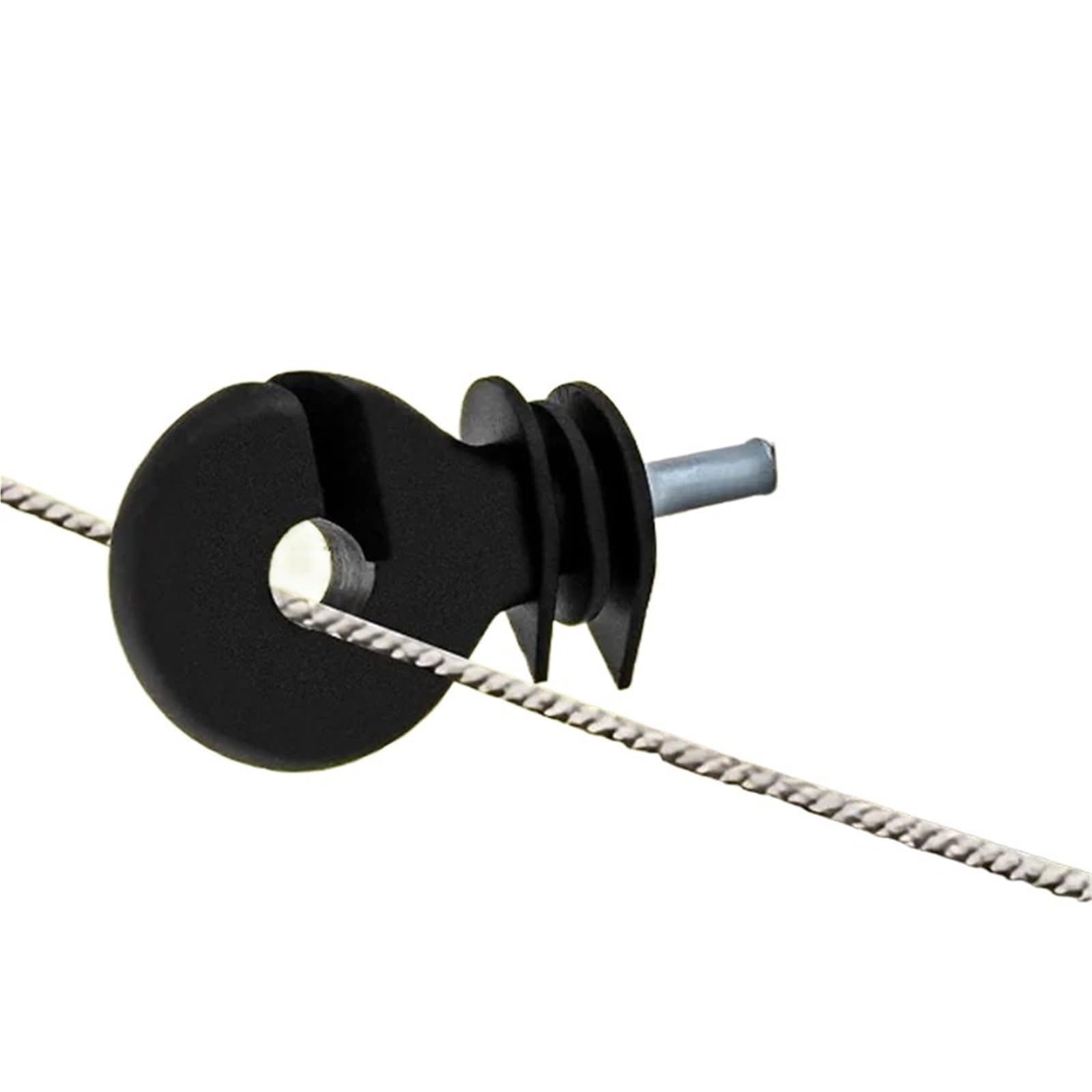 Isolatori Per Recinto Elettrico 50/5PCS Isolanti for recinti elettrici agricoli Collegamenti di cavi for chiodi autofilettanti Ganci for appendere bestiame(50PCS)