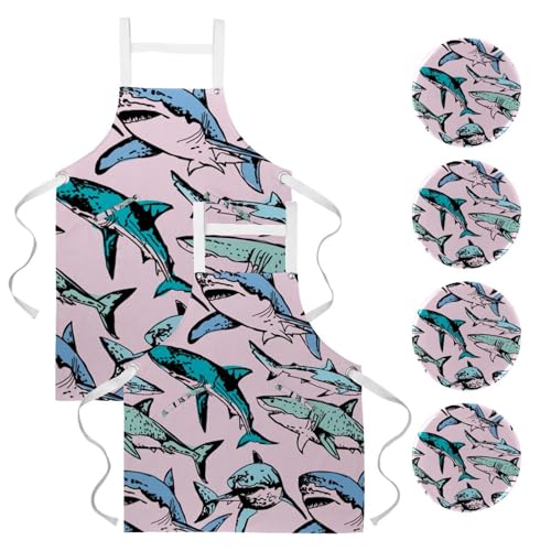 Tablier de cuisine réglable anti-tache lot de 2 One Large