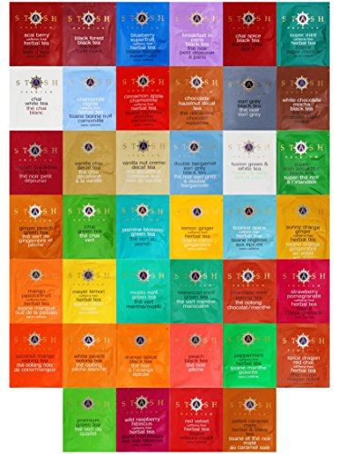 Stash Tea Bags Sampler Assortment by Variety Fun (40 Count)