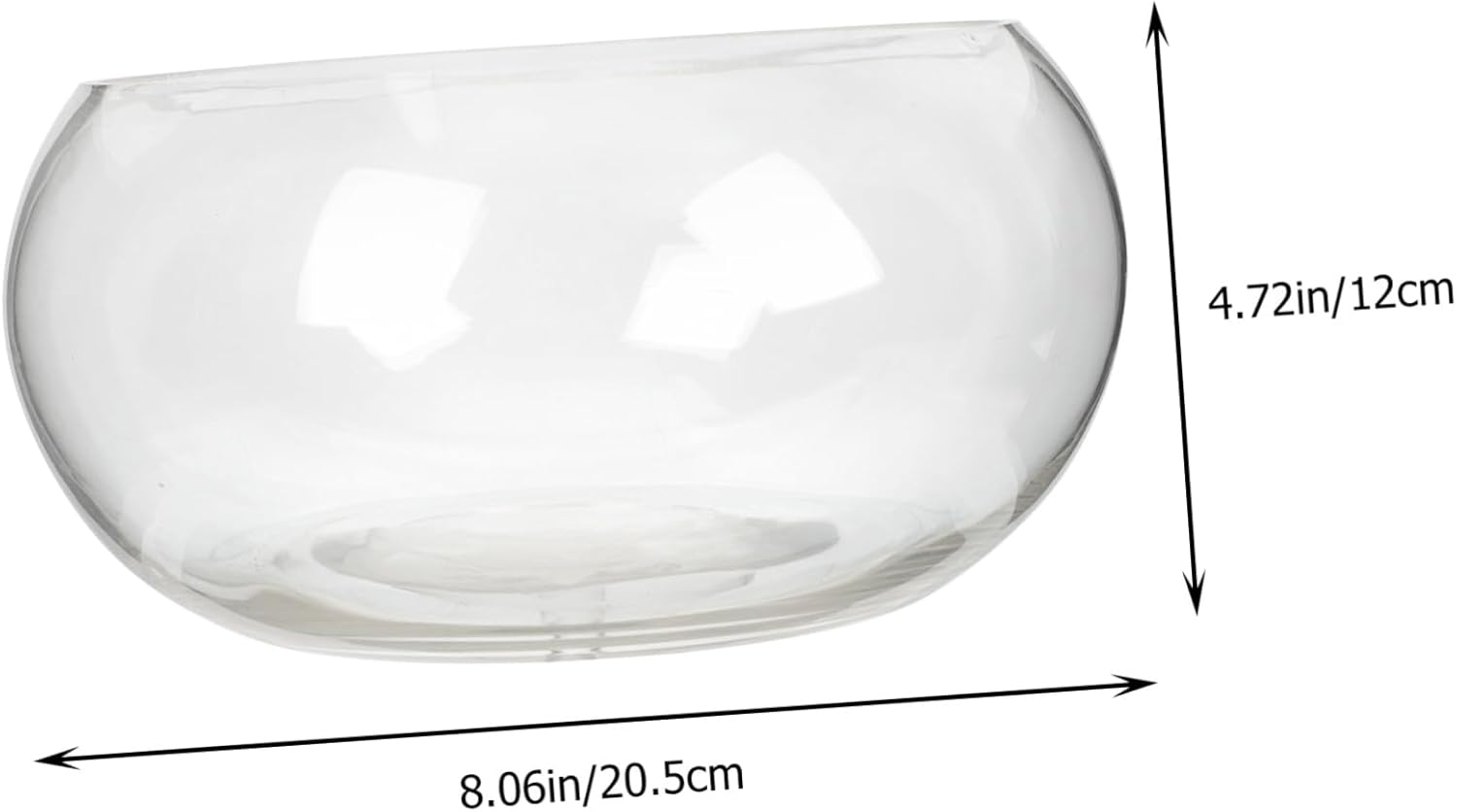 BESPORTBLE Glass Bowl Planter Round Hydroponic Fish Tank for Home Office Decor Glass Vase for Fish and Plants and Design