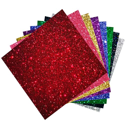 Image of Glitter Acrylic Sheets 1 /8 in Thick 8x8 Cast Sparkly Acrylic Sheets 3mm for Laser Cutting, Engraving, Invitation Blanks, Signs, Festival Decorations(8, Assorted, 8 inchx8 inch)