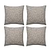 TAN.TOMI Lot de 2 Housses de Coussins 40x40cm Douce en Lin Fin Imitation décoratif pour Canapé Chambre avec Fermeture Glissière Invisible(Gris argenté 40x40 CM)