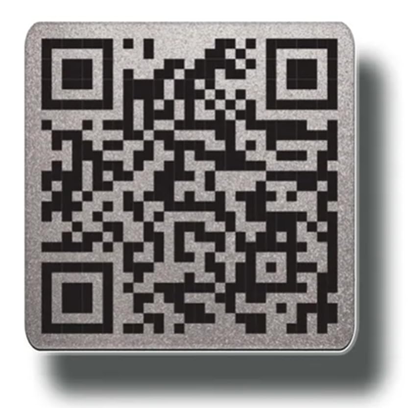 Photo Frame QR Code Accessory Link to a QR Page Online and Add Digital Photos & Notes, Customize as a Gift With A Message. Use for Wedding, Travel, Graduation, Birthday, Anniversary (Silver)