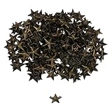 200 pcs Metal Decorative Rivets Five-Pointed Star Rivet Tack 15mm Bronze Color for DIY Leather-Craft