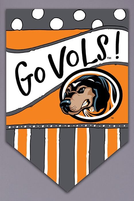 Magnolia Lane NCAA TN Tennessee Football Garden Flag, Dots and Stripes