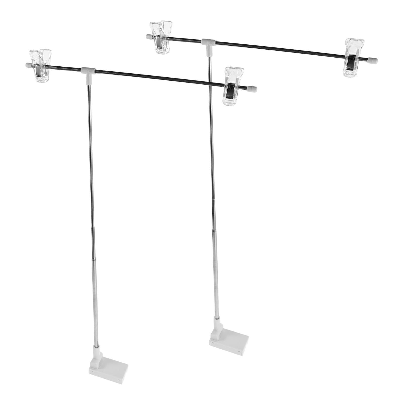 NUOBESTY Supporto per fondale piccolo da 2 pezzi: supporto per fondale fotografico regolabile - supporto per striscioni a forma di T da tavolo, supporto per fondale portatile per feste, carta