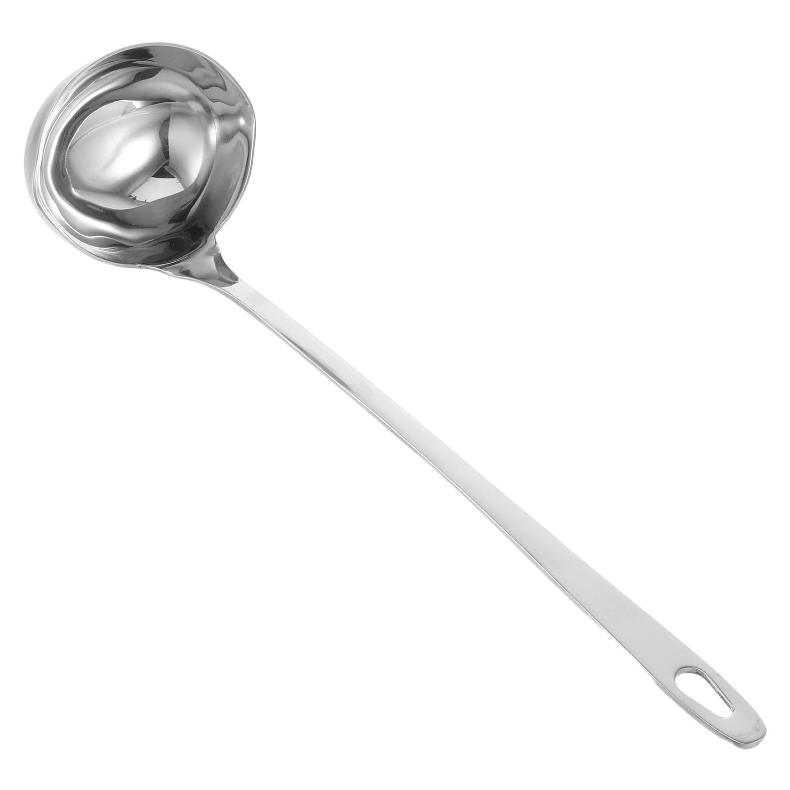 Louche en acier inoxydable multifonction long manche avec bec verseur pour sauce