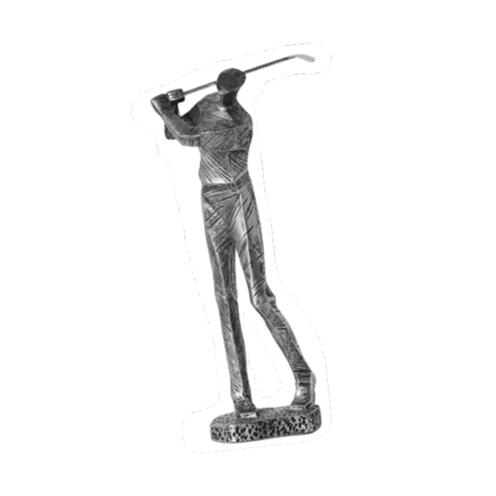 TWISAXC Delicate And Realistic Detail Golfing Statue Resin Figurine Premium Resin Golfer Sculpture Ornament Golfing Figurine