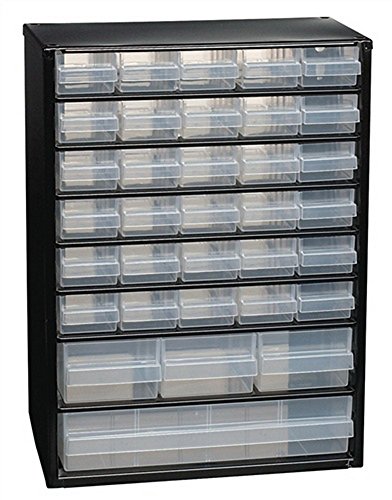 Preisvergleich Produktbild RAACO Stahlmagazin m.34Fächern schwarz m.Auszugsicherung