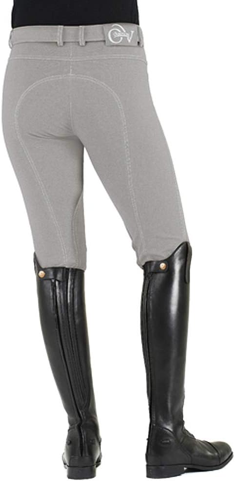 Grey Knee Patch Riding Breeches by Ovation