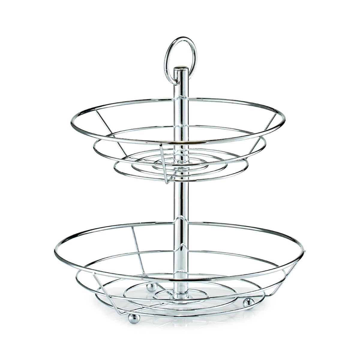 Zeller 27302 Alzatina Portafrutta, Metallo, Argento, 0.1x26x29 cm