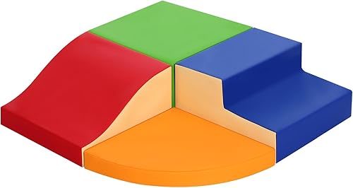 Juguetes de escalada de cuero sintético suave de 4 piezas, bloques de escalada de espuma para niños pequeños, estructura de escalada de espuma para