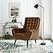 Modway EEI-3001-BRN Suggest Button Tufted Upholstered Velvet Lounge Chair, Brown