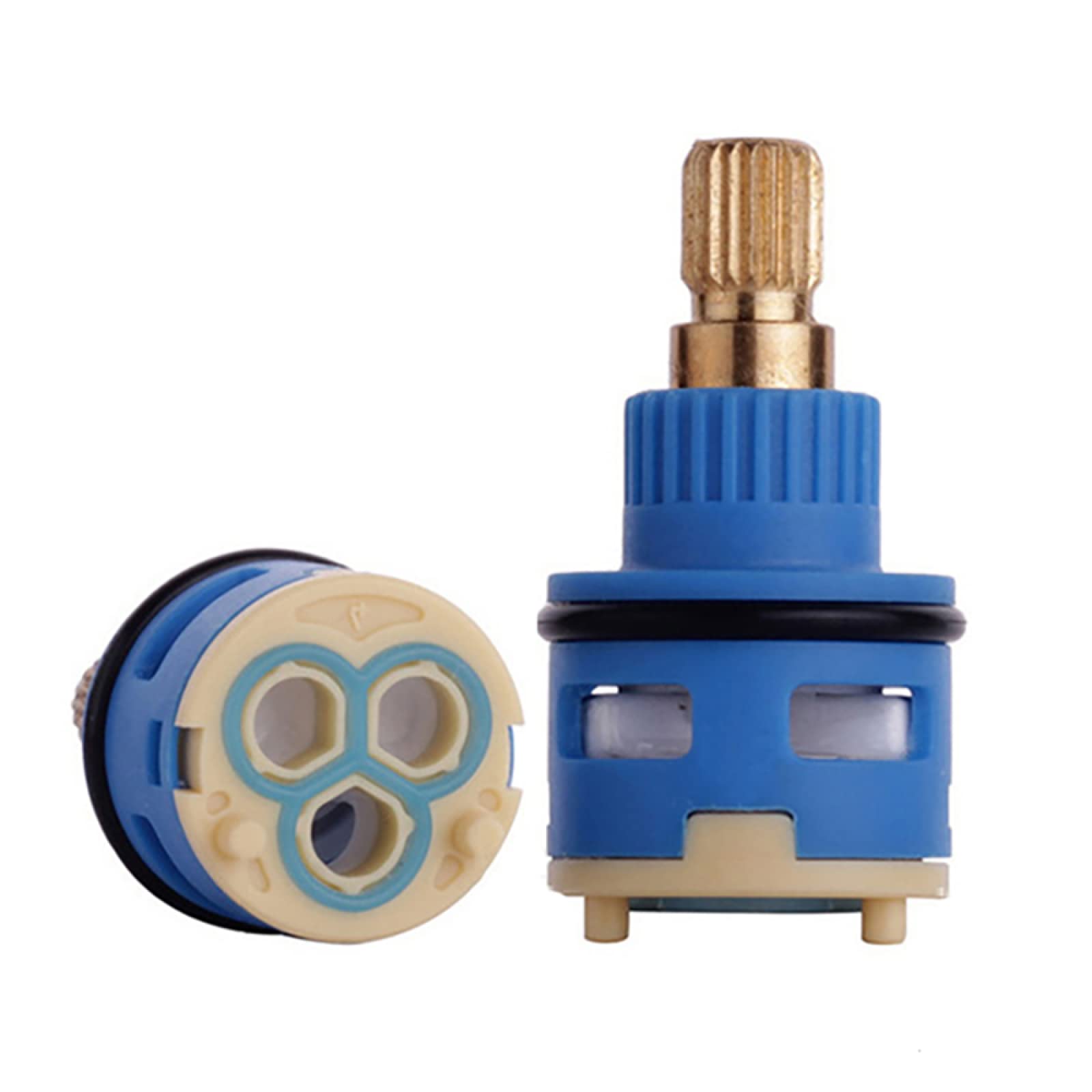 Ouhbndeaz D 22Mm Faucet Cartridge Replacement 22/25/26/28/33/35/40Mm Ceramic Disc Cartridge Faucet Water Mixer Tap Inner Control Kitchen Valve I-26Mm(D 22Mm)
