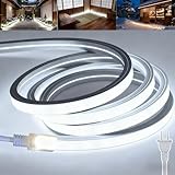 LED テープライト 11m 高輝度 チューブライト 防水 リニア発光 シリコンチューブ 曲がりやすい 切断可能 取付け簡単 目に優しい 100V 間接照明 DIY 飾り折り曲げ自在 切断可能 長持ち LEDチューブ 間接照明 室内 屋外 駐車場 店舗 DIY 装飾用 (昼光色, 11メートル)