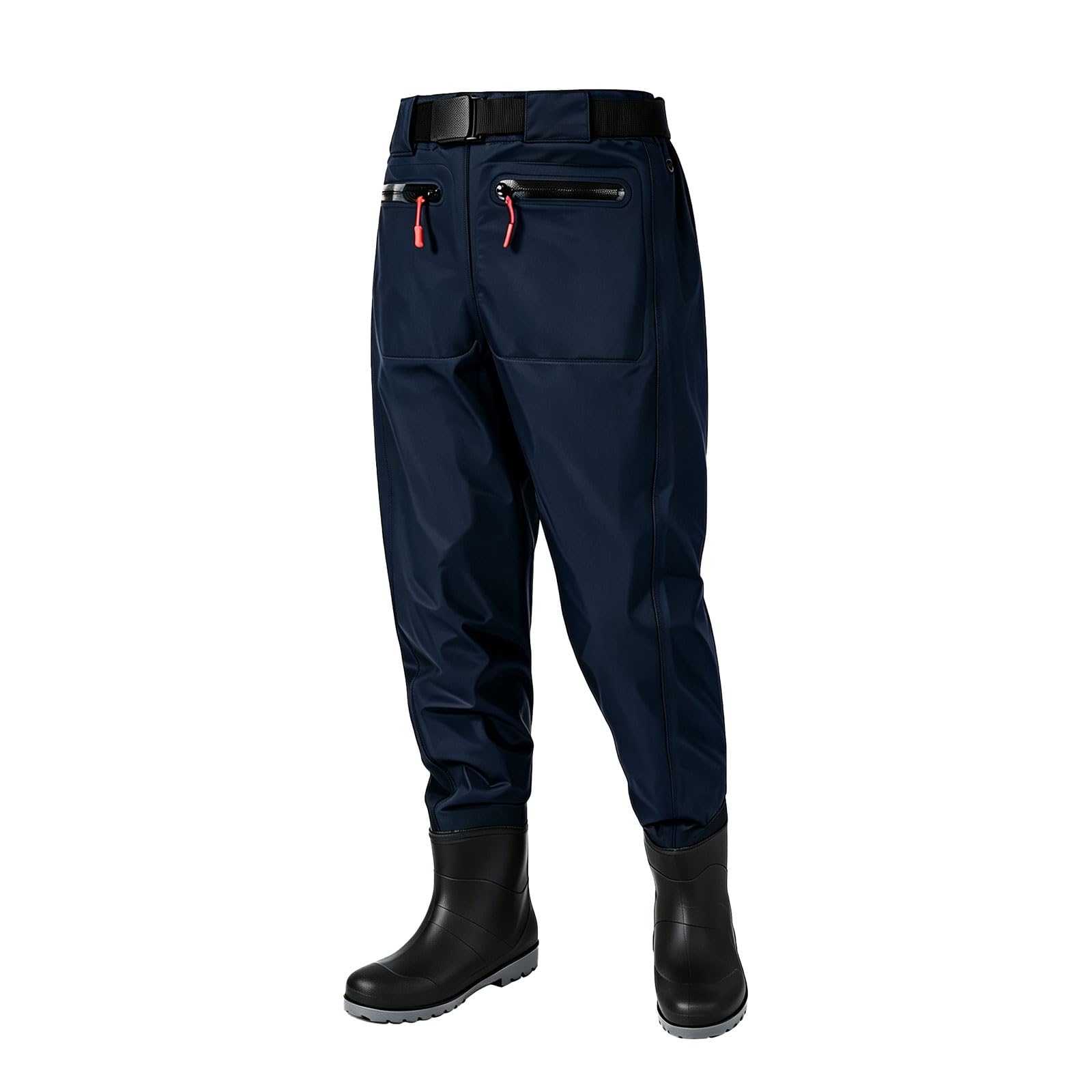 Vadeadores de Pesca para Hombres Nylon Vadeadores cintura de Pesca con botas incorporadas Bolsa impermeable totalmente sellada Impermeables para Obras de Construcción,Pesca y Granjas Tallas 38-46