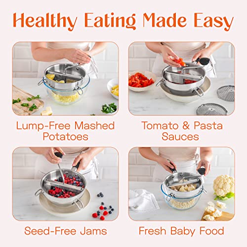 Gourmet Artiste Food Mill Stainless Steel With 3 Milling Discs thumb #4