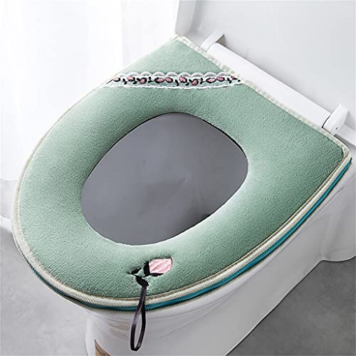 2er-Pack Toilettensitz Toilettensitzkissen Haushaltstoilettenabdeckung Universal Wasserdichter Plüsch Gepolsterter Toilettensitz Toilettensitz (D, Gr