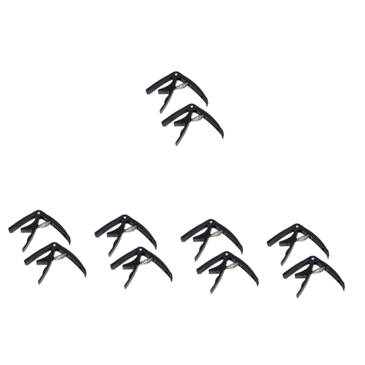 10piezas Capo De Guitarra Ajustable De Accesorio Ligero y Portátil Para Guitarra Clásica y Folk Para Música Tradicional y Géneros