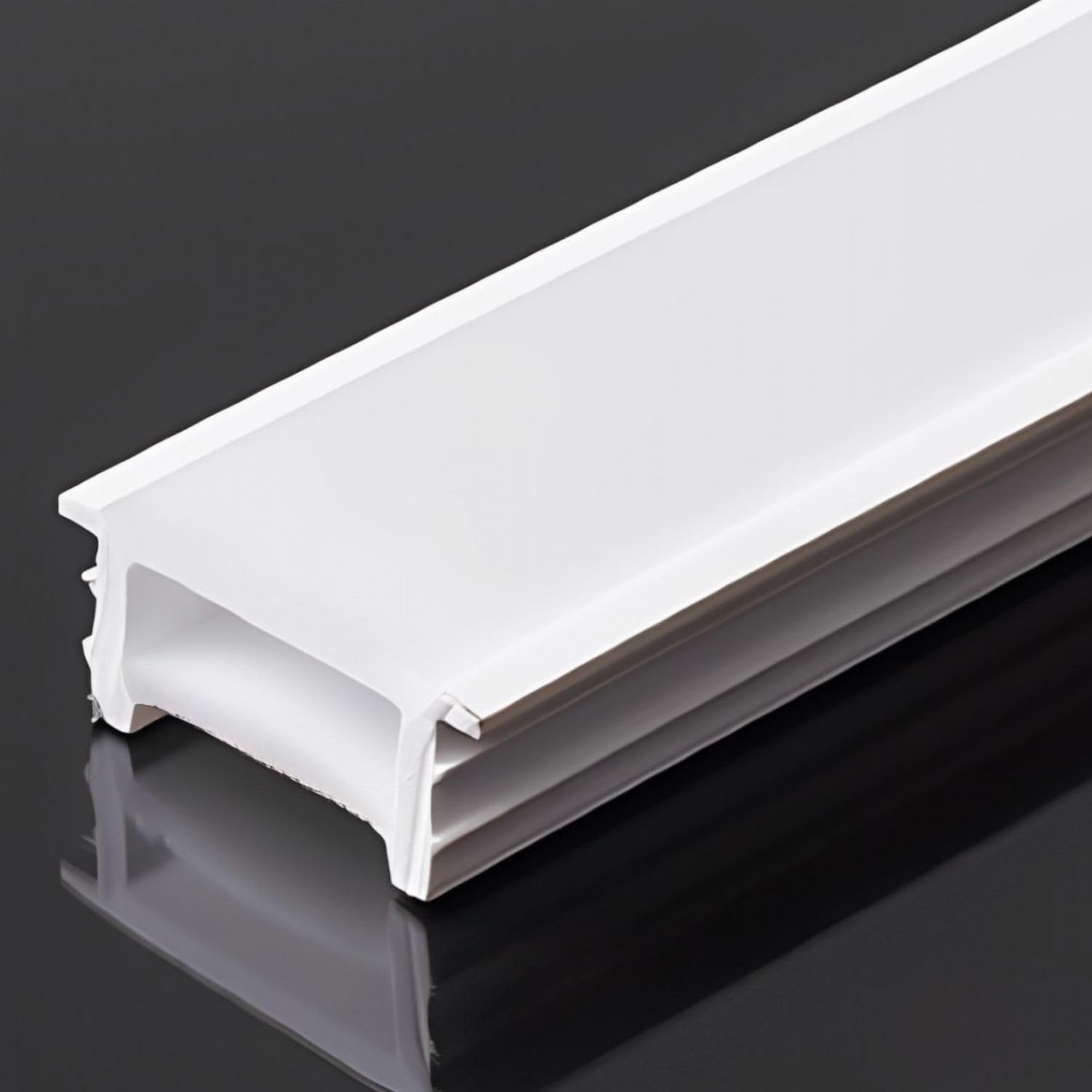 JANDEI - Custodia Flessibile in Silicone 5 Metri Senza Base per Striscia LED, Formato Rettangolare 20 mm x 10 mm. Adatto per Interni, Custodia Bianca (non include striscia LED)