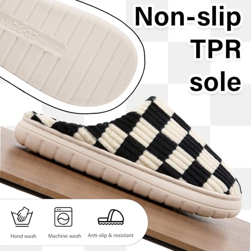 Jaeynow Fuzzy Slippers for Women Indoor,Unisex House Shoes Memory Foam Slippers for Men Winter Warm Plush Bedroom Shoes with Faux Fur Lining Comfy Trendy Gift Slippers4