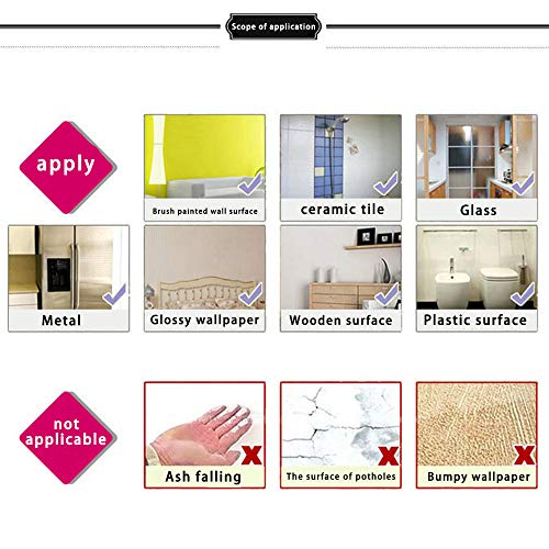 Ccinee 23Pcs Heart Shape Mirror Wall Sticker 3D Art Wall Decal Removable Mirror Wall Sticker For St. Valentine's Day Home Decoration #TOP5