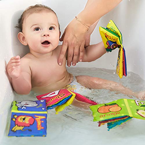 TOP BRIGHT Soft Books for Babies Baby Toys 6 to 12 Months Girls Boys, Crinkle Sensory Books for Infants 1 Year Old Bath Toy (Pack of 6) - Image 2