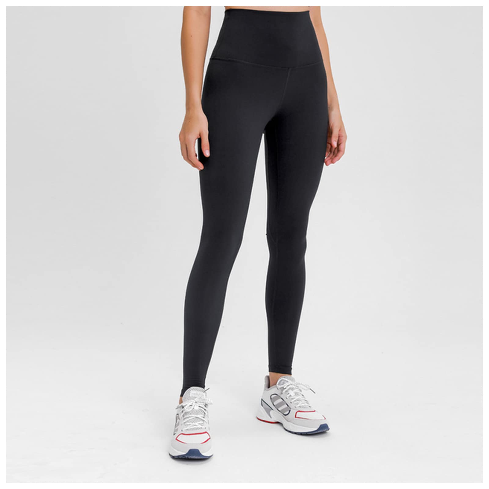 DUnLap Collant Bambina Leggings Yoga Donne Pantaloni da Yoga a Vita più Elevato a Vita di Yoga Buttery Leggings Sport Donna Fitness Collant (Color : Noir, Size : S)