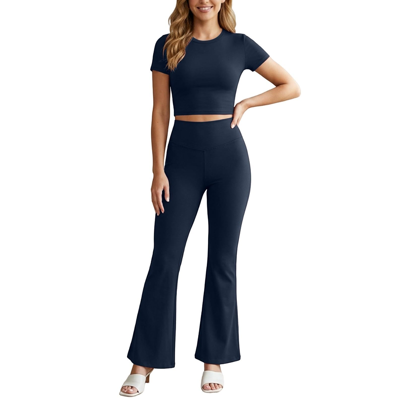 Conjunto de deporte para mujer, tallas grandes, holgado, chándal largo de verano, elegante, de dos piezas, tallas grandes, tallas cortas, traje de yoga, traje de deporte, traje de casa, traje