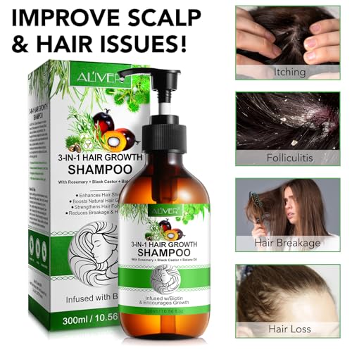 3 in 1 Rosemary Shampoo for Hair Growth Organic Hair Growth Shampoo with Rosemary oil, Castor and Batana Oil - Image 4