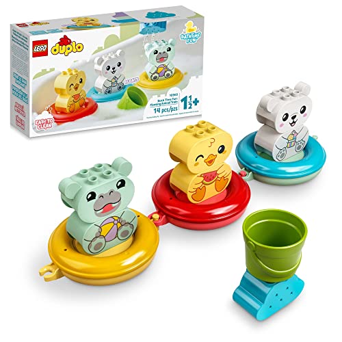 LEGO DUPLO 10965 – Bath Time Fun, Floating Animal Train Bathtub Water Toy for Babies and Toddlers 1.5-3 Years Old with Duck, Hippo, and Polar Bear, Easy to Clean, Great Tub Float Toy for Kids