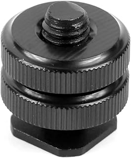 BGNing Cold Shoe Camera Mounting Screw 3/8 Inch Double Nuts Conversion Screw Light Stand for DSLR Camera Hot Shoe Mount Photo Studio (Double Nuts)