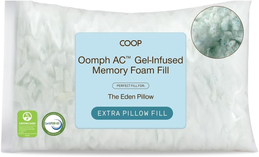 Adjustable Shredded Gel Memory Foam and Poly Fiber Fill - 1/2 lb Refill for Eden Pillow