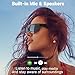 LVTEL Smart Glasses, Polarized Bluetooth Sunglasses, Built-in Mic & Speakers, Voice Assistant, UV Protection Audio Sun Glass
