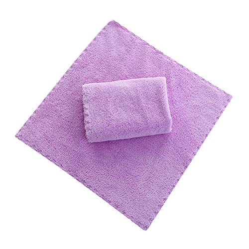 Pañuelo de microfibra de forro polar coral absorbente, suave, toalla de cocina de 30 x 30 cm, toallas de cocina, comedor y bar (E, talla única)