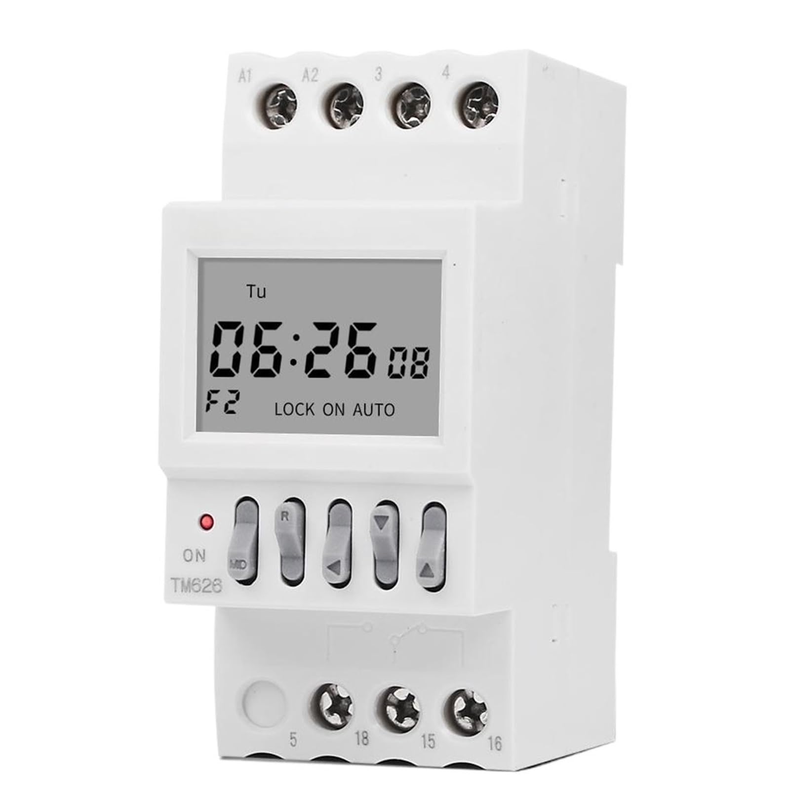 1PCS TM626 2 Timer Switch 220V Two Groups Output Separate 7 Days Weekly Programmable Timer 35mm Din Rail Installation