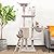 HOMIDEC Cat Tree, 145cm Cat Scratch Posts Multi-Level Stable Cat Climbing Tower Cat Activity Trees with Ladder, Indoor Pet Activity Furniture Play House for Kitty Kitten