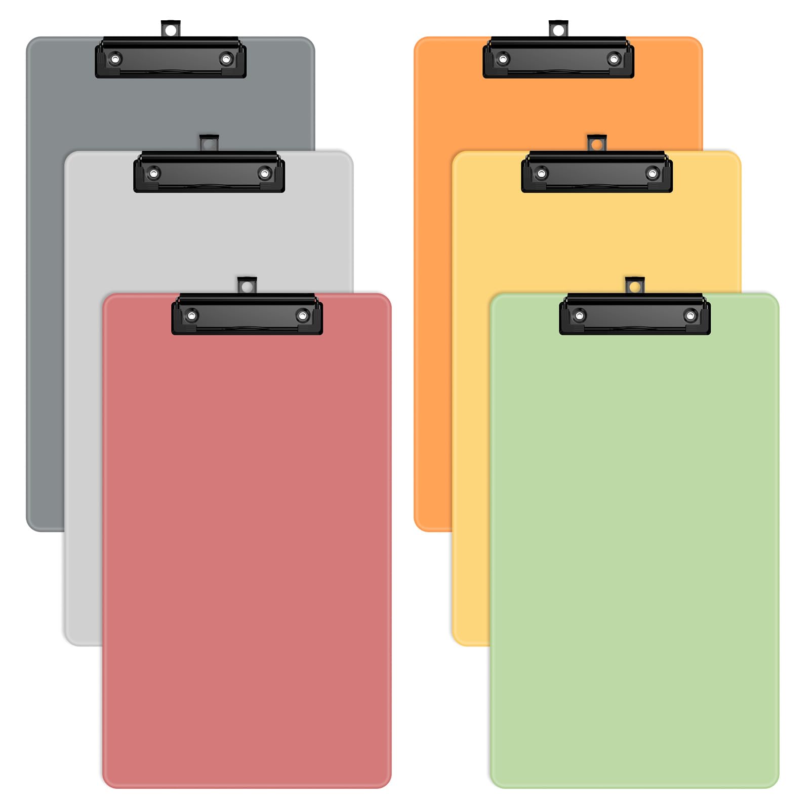 Zoenley Legal Size Clipboard Set of 6, Dark Colorful 8.5 x 14 Clip Board for Lawyer, Nurse, Business, with Low Profile Black Clip, Office & School Supplies โ image 1