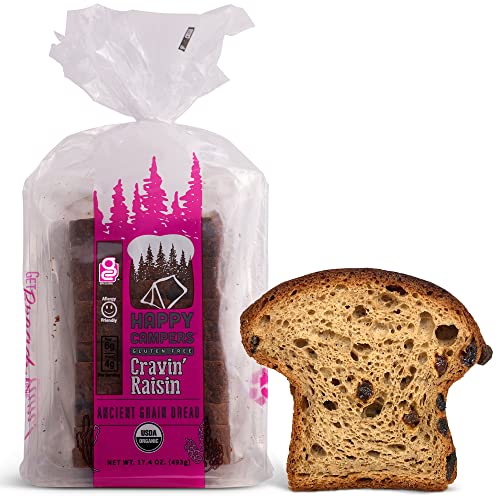 Happy Campers Cravin’ Raisin Cinnamon Spice Gluten Free Bread, Organic, Non-Gmo, Vegan, 17.4 Oz Loaf (Pack Of 6) #TOP8