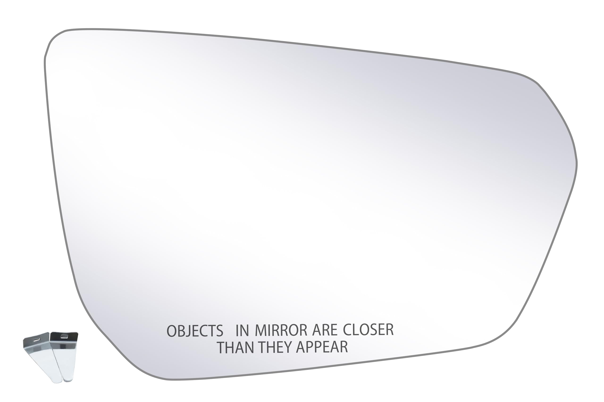 Passenger Side Replacement Mirror Glass - compatible with Chevy & GMC vehicles - Equinox 2018-2024, Terrain 2018-2024 - Heated with backing plate, no Blind Spot Detection, w/o auto dimming, RH