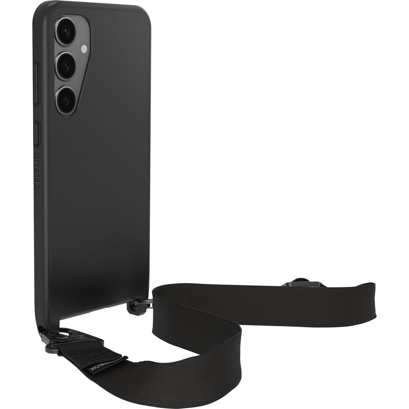 Cover OtterBox React Lanyard per Samsung Galaxy S24+, Custodia sottile, Resistente a shock con cordino a collana, Adattabile e intercambiabile, Testata a norme MIL STD 810G, Nero, Senza Retail Package