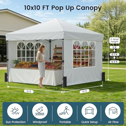 Raynesys 10x10 Pop Up Canopy Tent